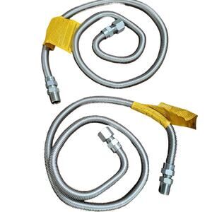 Homewerks 1/2" MIP x 1/2" FIP x 48" Stainless Steel Gas Connector (2-PK)